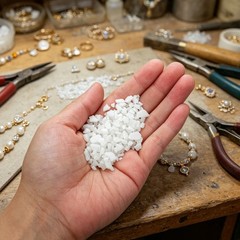 1 Pack Durable White Fusible Glass Pieces for DIY Mosaic and Jewelry Art