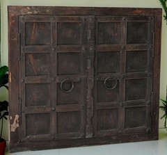 Antique Wooden Large Size Wall Décor Window Panel Frame Original Old Fine Craft