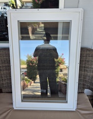 24 x 36White Awning Window, Double-Pane Clear Glass, Screen, Colonial GBG