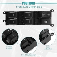 Front Left Driver Side Master Power Window Switch Replaces Fit for Kia Forte