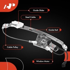 Rear Left Power Window Regulator with Motor Compatible with Rear Driver (LH)