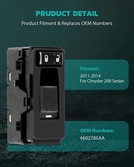 Front Right Power Window Switch – Fits 2011-2014 Chrysler 200 Sedan2007