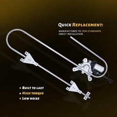Power Window Regulator with Motor Compatible with Kenworth Front Passenger Side