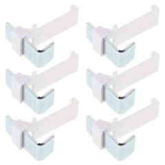 6 Pcs Damage-free Curtain Mount No-screw Brackets Clamp-On Blind Clips