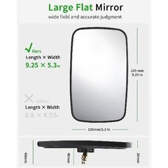 9.3×5.3 Rearview Mirrors, Universal Truck Rearview Mirror, Ideal for Forklift/Go