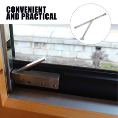 Stainless Steel Extendable Window Bar – 10″ Casement Window Limiter –