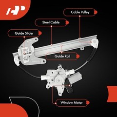 Electric Power Window Regulator with Motor Compatible Rear Passenger Side (RH)