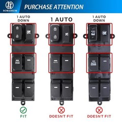 Power Window Switch Driver Side – Master Window Switch Compatible with 2010