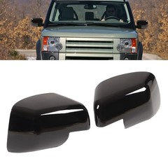 1 Pair Glossy Black Door Rear View Mirror Cover Cap Improve Appearance For HJRA