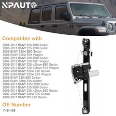 Power Window Regulator (5-Pin) Motor fit for BMW 3 Series E90 Rear Driver Side