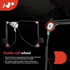 Electric Power Window Regulator Without Motor Compatible with Front Driver