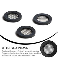 50Pcs Reusable Rubber Filter Gasket Silicone Hose Washer Black for Faucet