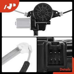 Power Window Regulator with 6-Pin Motor Rear Passenger Side Compatible with