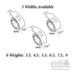 Coil Spring 1/2 inch Constant Force, 3.5 Pound 1-1/4 Universal Pocket