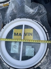 Marvin Round Home Windows 24″ Diameter White Exterior & Interior Set of 2