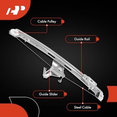 Power Window Regulator without Motor Replacement for BMW E46 Rear Driver(LH)