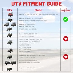 Scratch-Resistant Vented Front Windshield Compatible with Polaris Ranger 2010