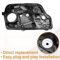 Power Window Regulator Without Motor with Panel Replacement Front Driver Side