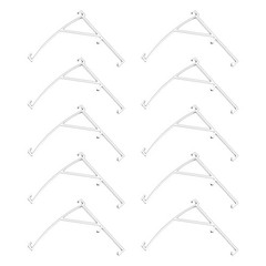 10 Pcs Clear Blind Clips Vertical Wall Mounts Valance Securing Curtain Rod