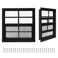 2 Pack 24″ x 36″ Sliding Windows with Tempered Glass for Shed