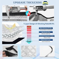 KMF 8pcs Sun Shades for Kia Soul 2014-2019 Accessories, Custom Fit Car Window…