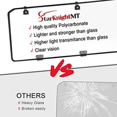 Rear Windshield Compatible with 2015-2026 Polaris Ranger Midsize 570 / Clear