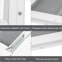 Durable 24″x36″ Sliding Windows with Tempered Glass & Fiberglass Screen – 2 Pack