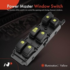 Master Power Window Switch Compatible with Kia Rio, Rio5, 2007 2008 2009