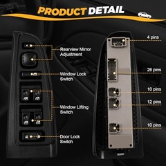 15883323 Front Driver Side Master Power Window Switch & Bezel Assembly Fit for