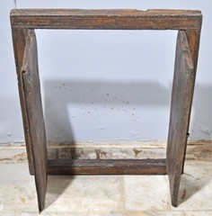 Antique Wooden Wall Décor Window Panel Frame Original Old Hand Crafted