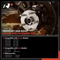 Front Driver and Passenger Brake Dust Shield Compatible Front Left and Right