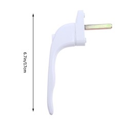 Durable Aluminum Alloy Window Handle with Key Locking Push Button White