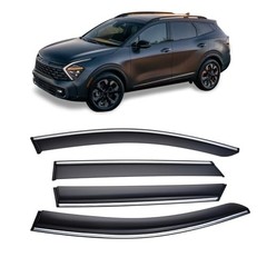 Window Rain Guard with Chrome Trim Compatible with Kia Sportage 2023 2024 2025