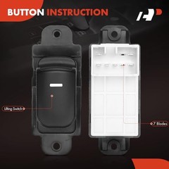 Power Window Switch for Kia Forte 10-13 Rear Left Driver Side
