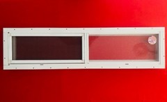 Mobile Home Window. 36″ x 8″ White Aluminum Slider Obscured Glass
