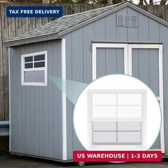 16″ X 16″ Shed Windows 2 Pack, Small Sliding Window with Tempered Glass & Metal