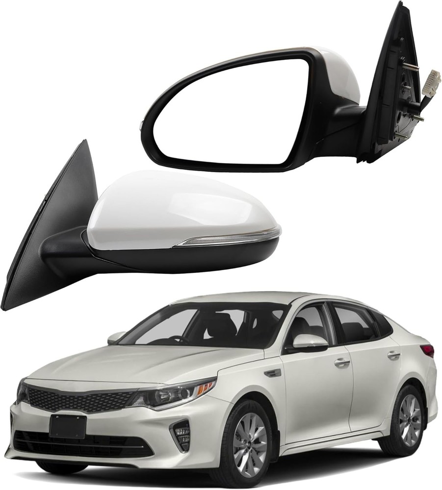 Driver Side Mirror Compatible With 2016 2017 2018 Kia Optima Left White