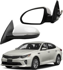 Driver Side Mirror Compatible With 2016 2017 2018 Kia Optima Left White