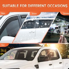 in-Channel Rain Guards Compatible with Ford Ranger SuperCrew 2019 2020 2021 2…