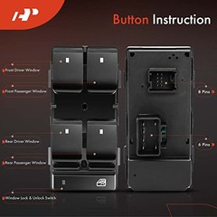 Front Left Driver Side Power Window Switch | Compatible Master Window Switch