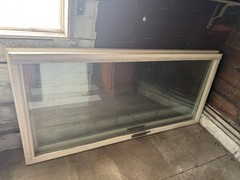 48 x 24 in Sliding Home Window White Aluminum Frame Clear Glass Single-Pane