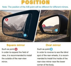 2″ Round HD Glass Convex Rear View Mirror with Adhesive Back, 360 Color: Black