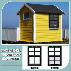 12″x18″ Sliding Shed Windows 2-Pack with Tempered Glass & Easy Installation