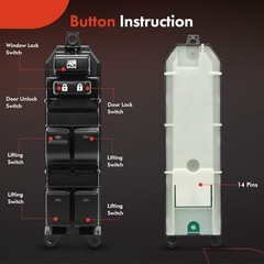 Front Left Driver Side Power Window Switch | Compatible with Lexus ES350