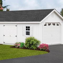 2 Pack 12″x18″ Flush Mount Shed Windows – Tempered Glass & Fiberglass Screen for