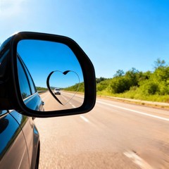 2 pcs Blind Spot Mirrors 2 Heart Shaped HD Glass Convex 360° Wide Angle Side