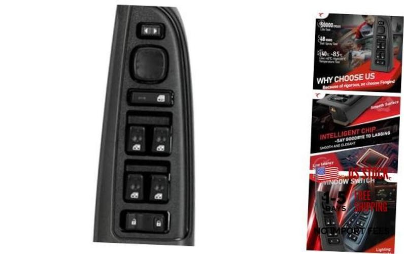 Front Driver Side Master Power Window Switch&Bezel for 2003-2007 Chevy 15883323