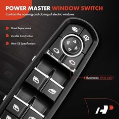 Master Front Left Driver Side Power Window Switch Compatible with Porsche