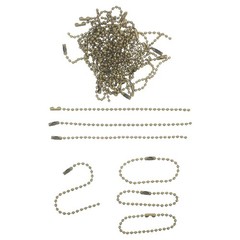 50Pcs Bronze Metal Ball Chain for DIY Keychains and Decorative Craft Use