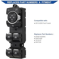 Master Power Window Switch Button Front Driver Side – Compatible with 2013-2020